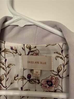 Skies Are Blue Blazer with Floral Lining
